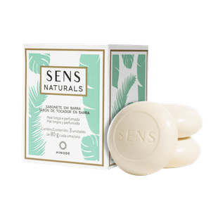 Sabonete em Barras  Sens Naturals Hinode Com 3 Unidades 80g